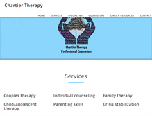 Tablet Screenshot of chartiertherapy.com